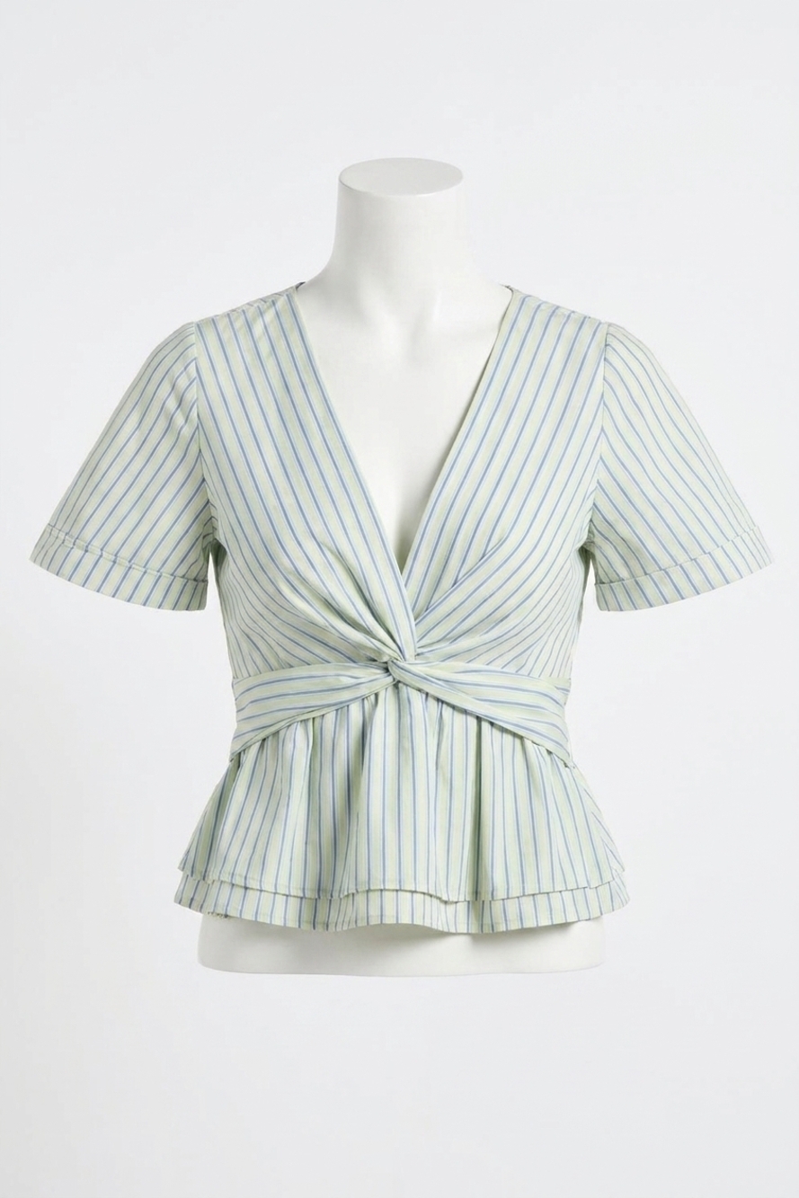 NEW DEREK LAM 10 CROSBY caspien knot top in electric multi